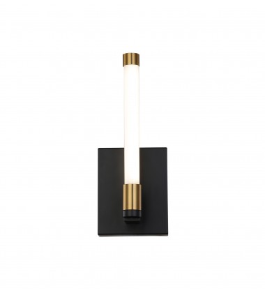  Infiniti Collection 1-Light Integrated LED Sconce, Matte Black & Brass-(SC13081BB)-Artcraft