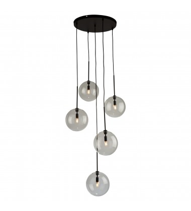  Pinpoint 5 Light Pendant Black-(SC13195BK)-Artcraft