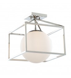  Eclipse 1 Light Semi-Flush Mount-(SC13274PN)-Artcraft
