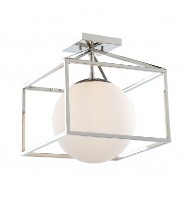  Eclipse 1 Light Semi-Flush Mount-(SC13274PN)-Artcraft