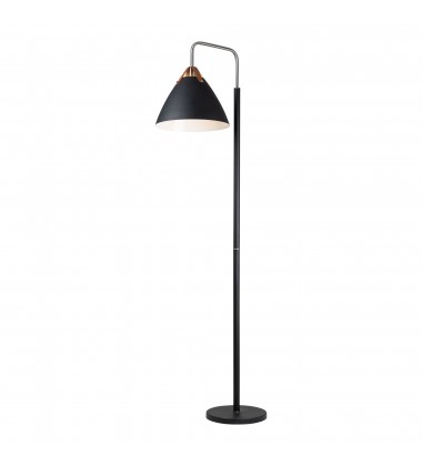 Tote Collection Floor Lamp, Black & Brass-(SC13327BK)-Artcraft