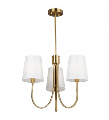  Rhythm 3 Light Chandelier Brushed Gold-(SC13333BG)-Artcraft