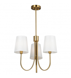  Rhythm 3 Light Chandelier Brushed Gold-(SC13333BG)-Artcraft