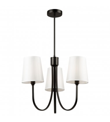  Rhythm 3 Light Chandelier Black-(SC13333BK)-Artcraft