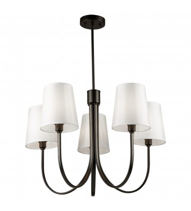  Rhythm 5 Light Chandelier Black-(SC13335BK)-Artcraft