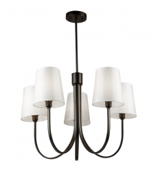  Rhythm 5 Light Chandelier Black-(SC13335BK)-Artcraft