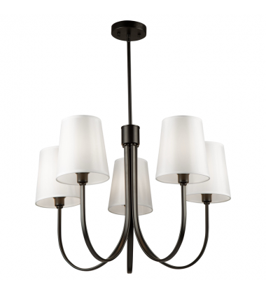 Rhythm 5 Light Chandelier Black-(SC13335BK)-Artcraft Rhythm 5 Light Chandelier Black-(SC13335BK)-Artcraft