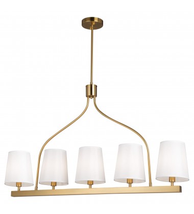  Rhythm 5 Light Island Brushed Gold-(SC13336BG)-Artcraft