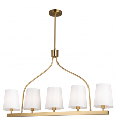  Rhythm 5 Light Island Brushed Gold-(SC13336BG)-Artcraft