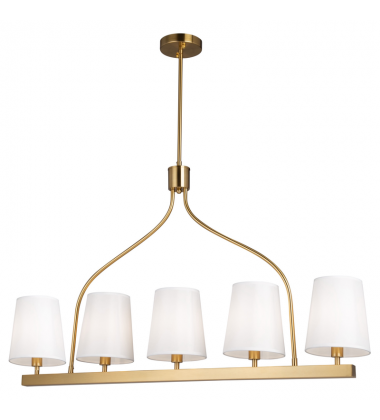 Rhythm 5 Light Island Brushed Gold-(SC13336BG)-Artcraft Rhythm 5 Light Island Brushed Gold-(SC13336BG)-Artcraft