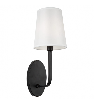 Rhythm 1 Light Sconce Black-(SC13337BK)-Artcraft Rhythm 1 Light Sconce Black-(SC13337BK)-Artcraft