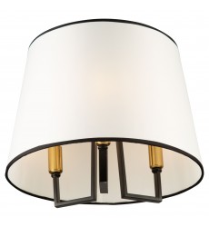  Coco 3 Light Semi-Flush Mount Black and Gold-(SC13344BK)-Artcraft