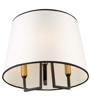  Coco 3 Light Semi-Flush Mount Black and Gold-(SC13344BK)-Artcraft