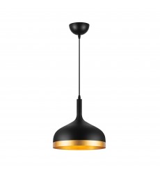  Dash Collection 1-Light Pendant, Black & Gold-(SC13350BK)-Artcraft