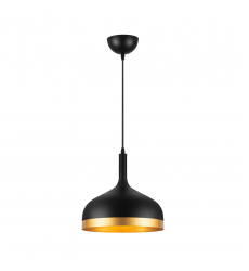  Dash Collection 1-Light Pendant, Black & Gold-(SC13350BK)-Artcraft