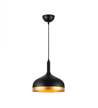  Dash Collection 1-Light Pendant, Black & Gold-(SC13350BK)-Artcraft