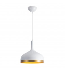  Dash Collection 1-Light Pendant, White & Gold-(SC13350WH)-Artcraft