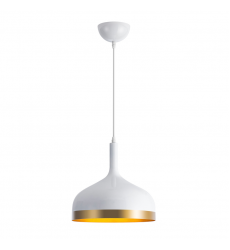  Dash Collection 1-Light Pendant, White & Gold-(SC13350WH)-Artcraft