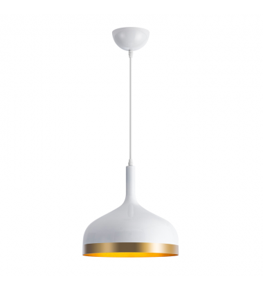 Dash Collection 1-Light Pendant, White & Gold-(SC13350WH)-Artcraft