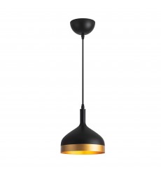 Dash Collection 1-Light Pendant, Black & Gold-(SC13351BK)-Artcraft