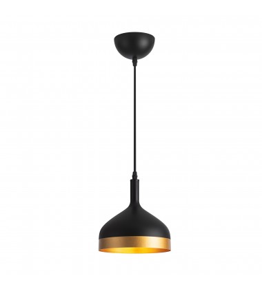  Dash Collection 1-Light Pendant, Black & Gold-(SC13351BK)-Artcraft