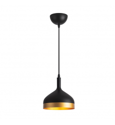  Dash Collection 1-Light Pendant, Black & Gold-(SC13351BK)-Artcraft
