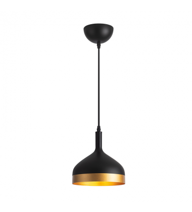  Dash Collection 1-Light Pendant, Black & Gold-(SC13351BK)-Artcraft