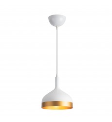  Dash Collection 1-Light Pendant, White & Gold-(SC13351WH)-Artcraft