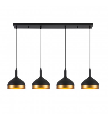  Dash Collection 4-Light Island Light, Black & Gold-(SC13354BK)-Artcraft