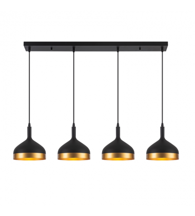  Dash Collection 4-Light Island Light, Black & Gold-(SC13354BK)-Artcraft