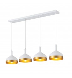  Dash Collection 4-Light Island Light, White & Gold-(SC13354WH)-Artcraft