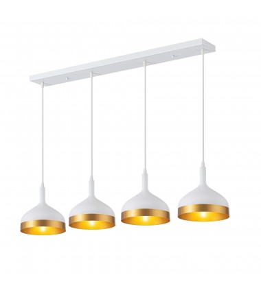  Dash Collection 4-Light Island Light, White & Gold-(SC13354WH)-Artcraft