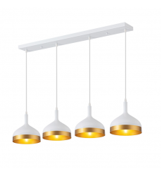  Dash Collection 4-Light Island Light, White & Gold-(SC13354WH)-Artcraft