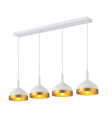  Dash Collection 4-Light Island Light, White & Gold-(SC13354WH)-Artcraft