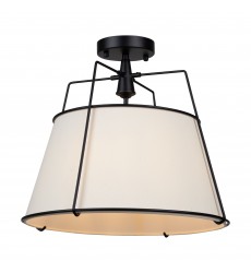  Pullman Collection 3-Light Semi-Flush Mount Black-(SC13362BK)-Artcraft