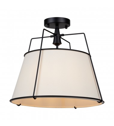  Pullman Collection 3-Light Semi-Flush Mount Black-(SC13362BK)-Artcraft