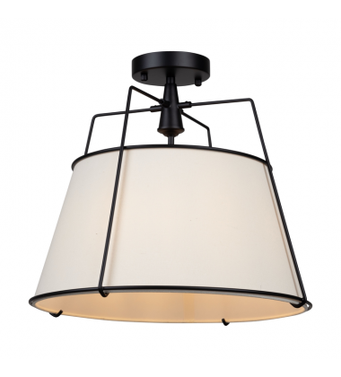 Pullman Collection 3-Light Semi-Flush Mount Black-(SC13362BK)-Artcraft Pullman Collection 3-Light Semi-Flush Mount Black-(SC13362BK)-Artcraft