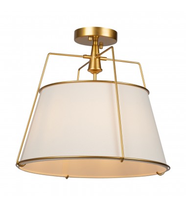  Pullman Collection 3-Light Semi-Flush Mount Brass-(SC13362BR)-Artcraft