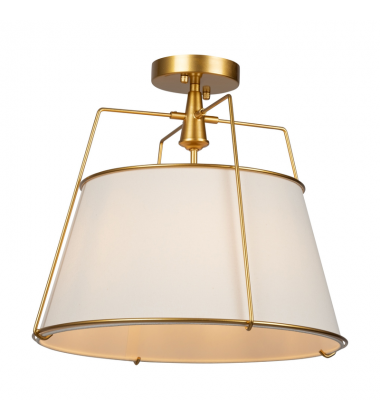Pullman Collection 3-Light Semi-Flush Mount Brass-(SC13362BR)-Artcraft Pullman Collection 3-Light Semi-Flush Mount Brass-(SC13362BR)-Artcraft
