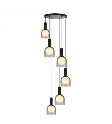 JUNA COLLECTION 6LT PENDANT-(SC13386BK)-Artcraft JUNA COLLECTION 6LT PENDANT-(SC13386BK)-Artcraft