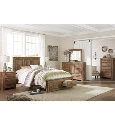 Ashley - Blaneville B224 Full/Queen/King/Cal King Panel/Storage Bed - Brown