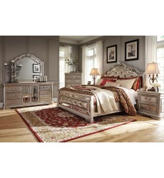 Ashley - Birlanny B720 Queen/King/Cal King UPH Panel Bed - Silver