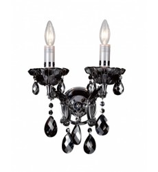  Smoke Crystal Wall Sconce (4307wb-smk) - Bethel International