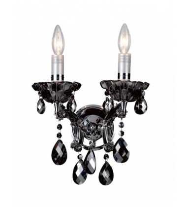  Smoke Crystal Wall Sconce (4307wb-smk) - Bethel International