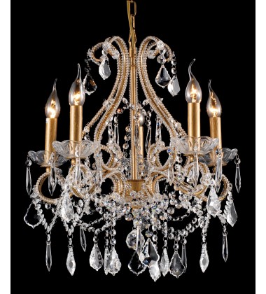  Gold Finish Chandelier (A25-5) - Bethel International
