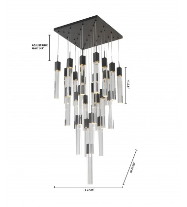  Chandelier (ADS10C25B) - Bethel International