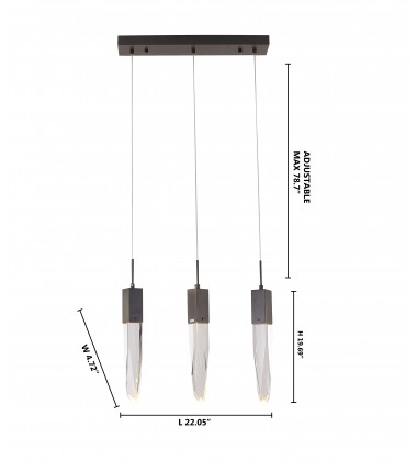  Kitchen Island Lighting (ADS14C3B) - Bethel International