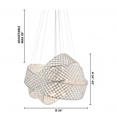  Chrome Finish Chandelier (AV38) - Bethel International