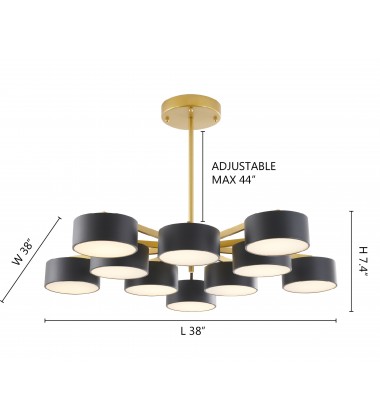 Gold finish frame LED Flush Mount (BE12) - Bethel International Gold finish frame LED Flush Mount (BE12) - Bethel International