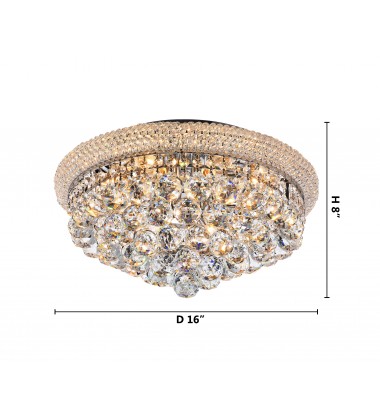  Clear Crystal  Flush Mount (BET09CH) - Bethel International